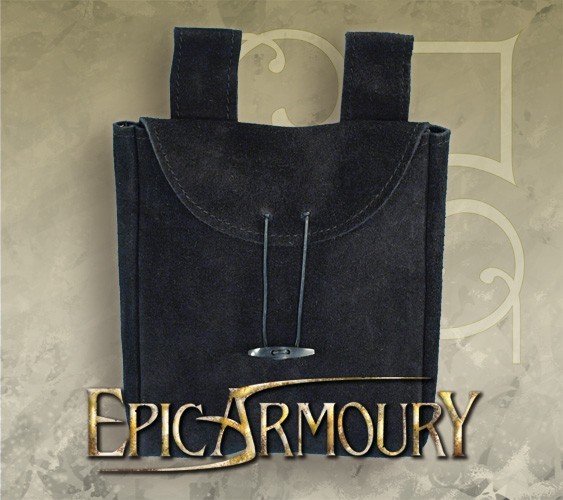 Black Thin Leather Bag (Large)