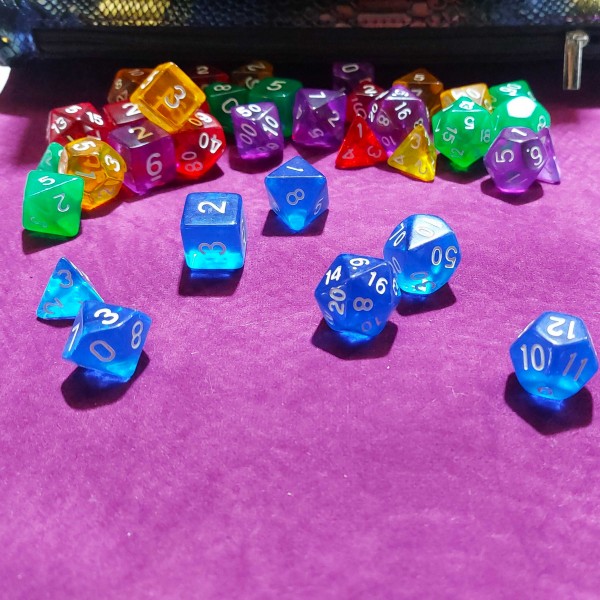 Transparent Acrylic Dice Sets