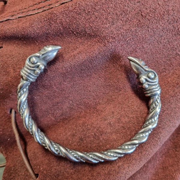 Torc Bracelet: Huginn and Muninn Stainless Steel