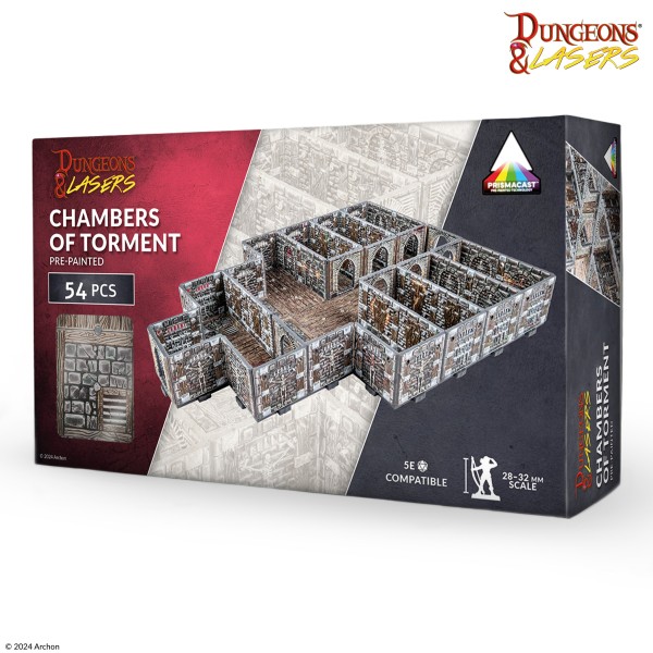 Dungeons &amp; Lasers: PrismaCast Pre-Painted Terrain - Chambers Of Torment: Pre-Painted