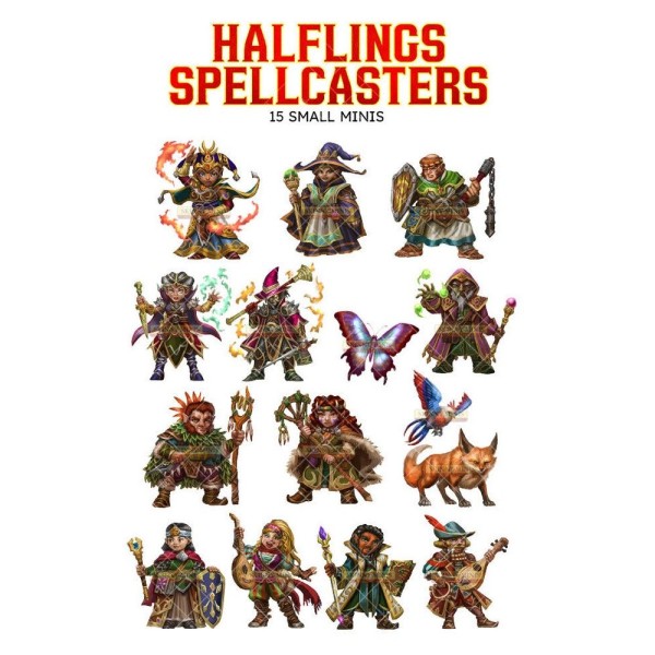 Skinny Minis - Halfling Spellcaster