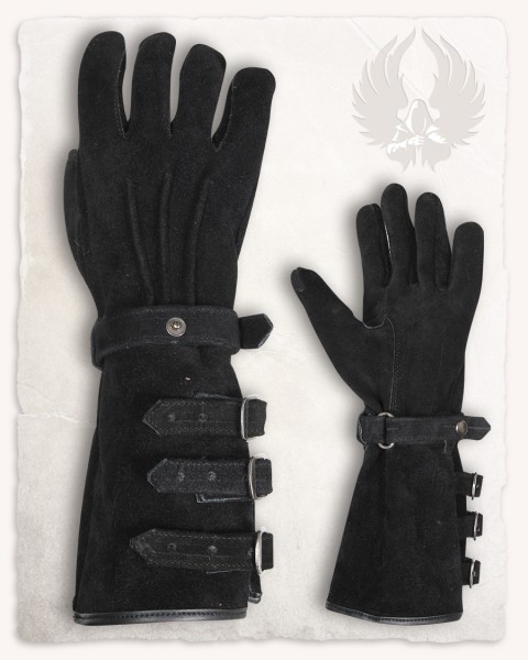 Kandor gloves suede leather black S
