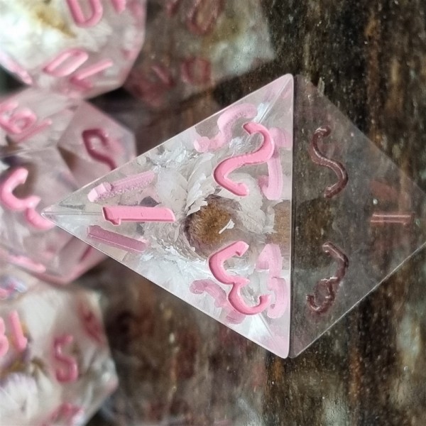 Real Flower Filled Dice