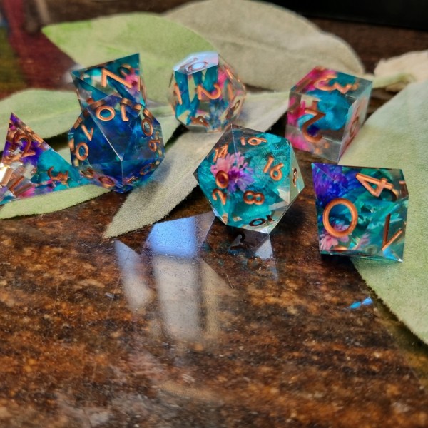 Jungle Flower Filled Dice