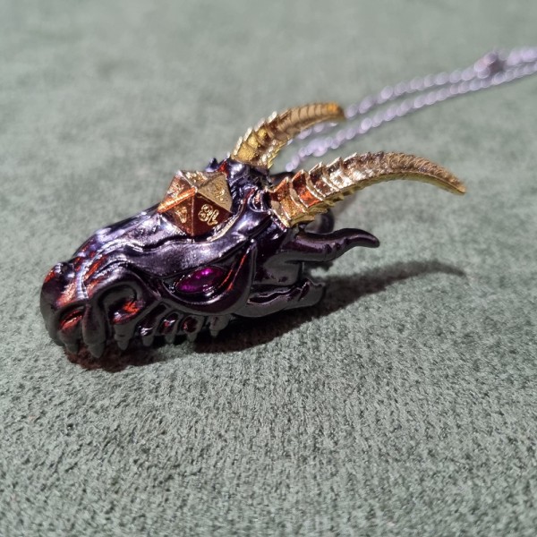 Dragon Skull Dice Necklace