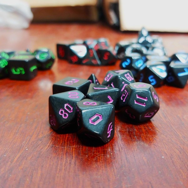 Black Acrylic Dice