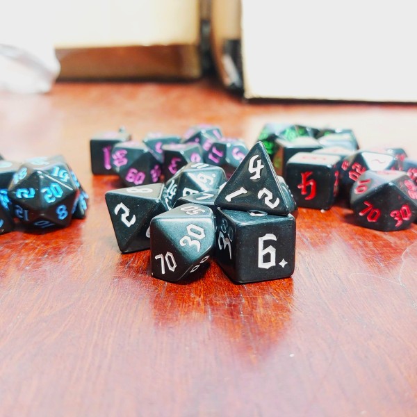 Black Acrylic Dice