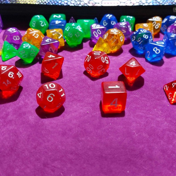 Transparent Acrylic Dice Sets