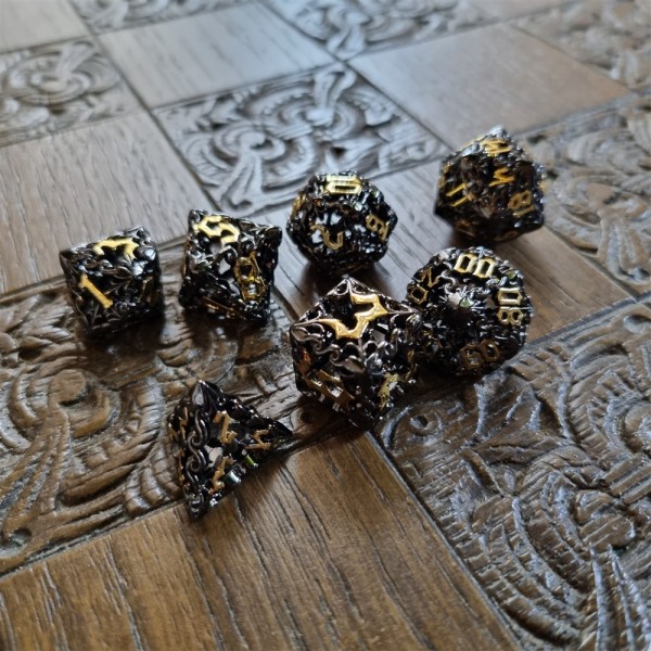 Metal Hollow Flower Dice