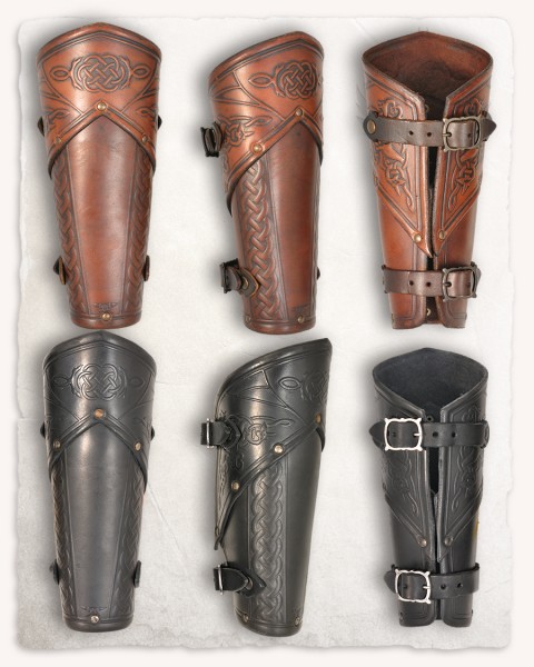 Mantikor Leather Bracers Brown and Black