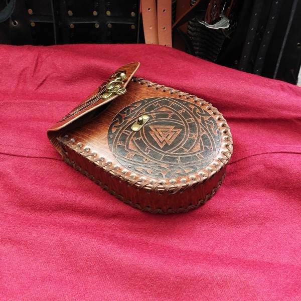 Pleather Belt Pouch - Valknut Large