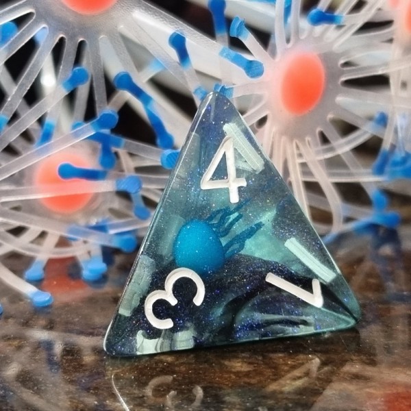 Jellyfish filled dice