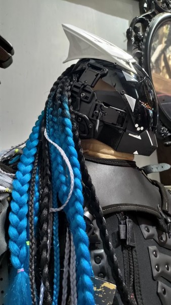 LED Cyberpunk Gesichtsmaske – Leuchtend, Verstellbar Mit Klett – Für Cosplay, Halloween, Airsoft
