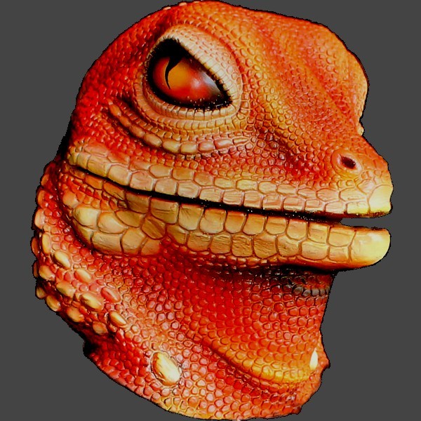 Red Lizard Head Mask