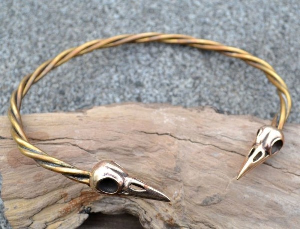 Raven Skull Neck Torc
