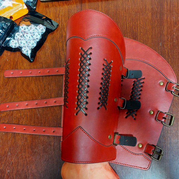 Pleather Bracers - Stitched