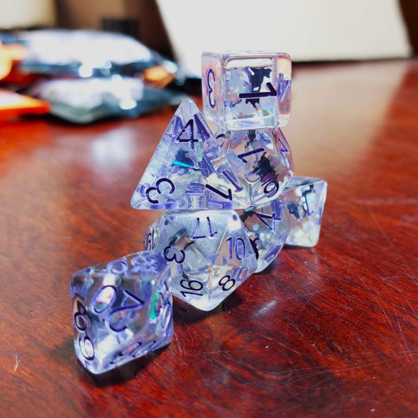 Cat Confetti Filled Dice