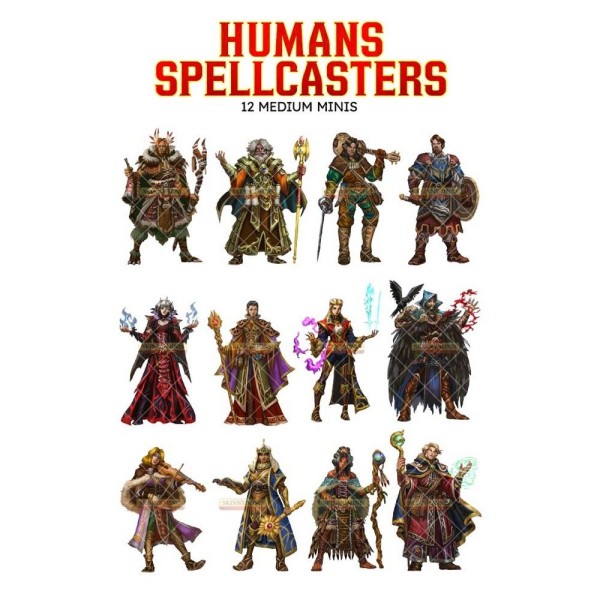 Skinny Minis - Human Spellcaster