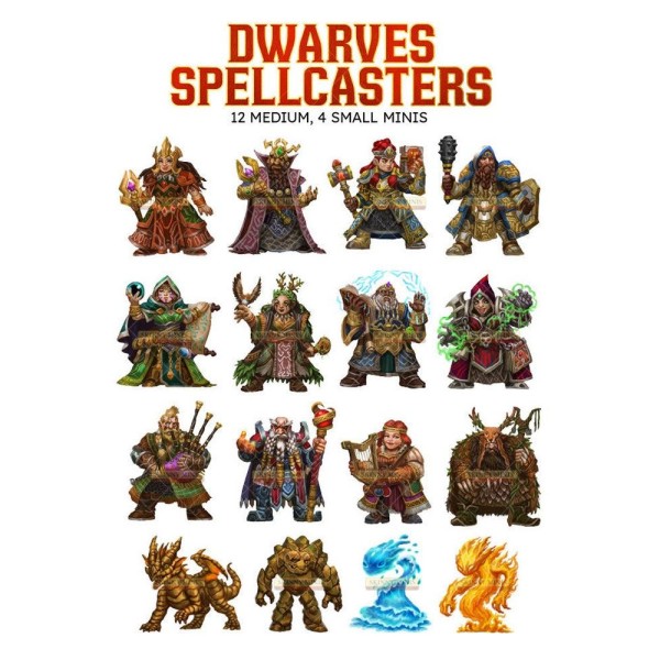 Skinny Minis - Dwarves Spellcaster