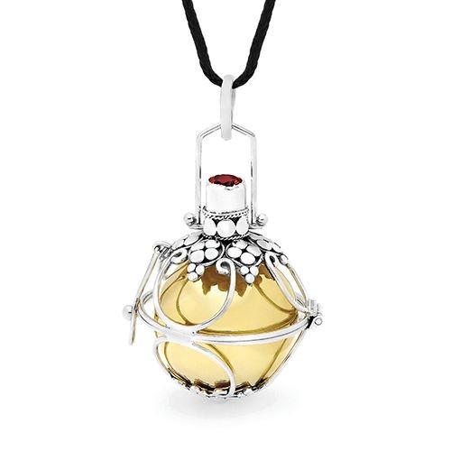 Sterling Silver & Brass Lantern Locket Harmony Ball