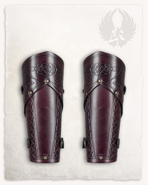 Mantikor Leather Bracers Red