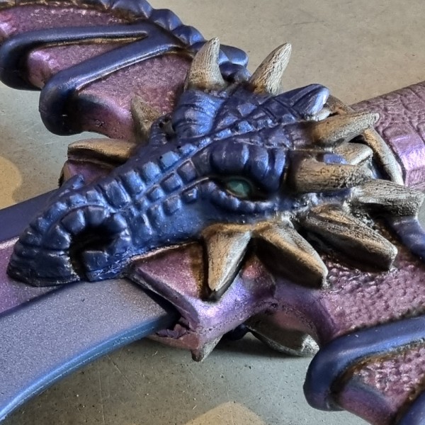 Paint is iridescent blue/purple