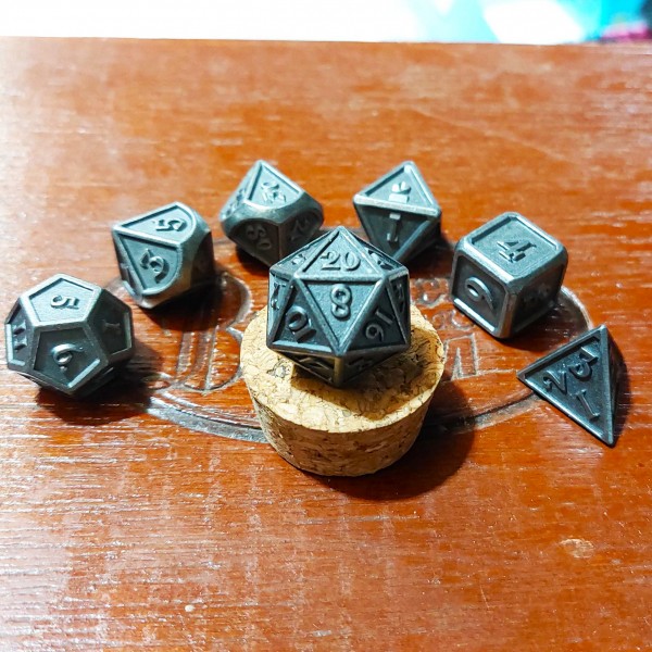 Ancient Metal Dice - Barrel Plate