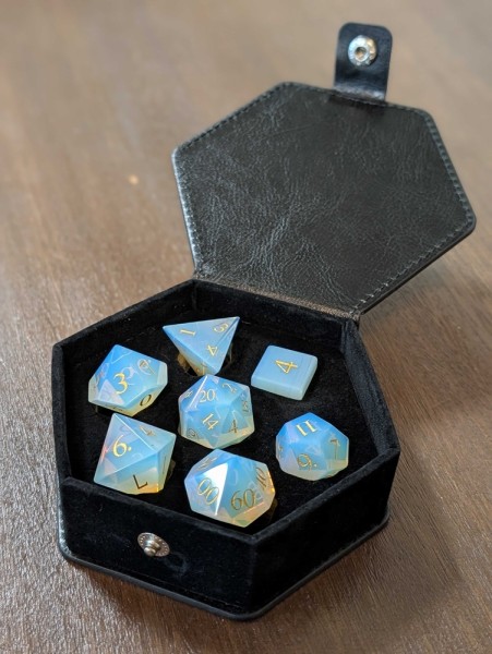 Stone Dice - Sea Opal