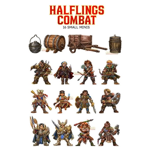 Skinny Minis - Halfling Combat