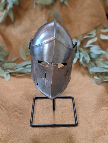 Miniature Visored Barbute Helmet