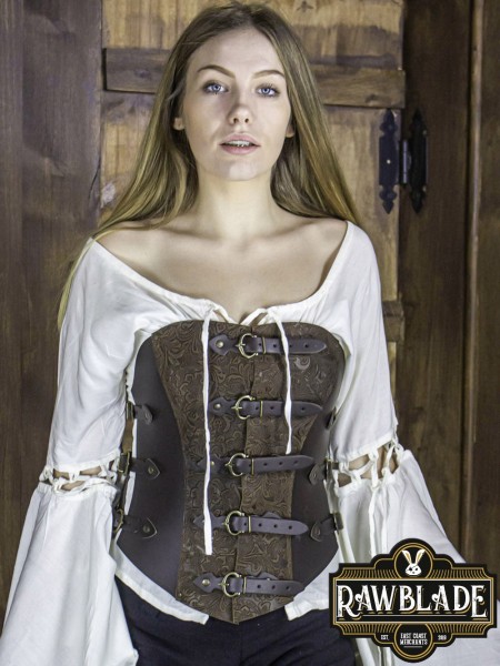 Grace Bodice Deluxe Leather Brown