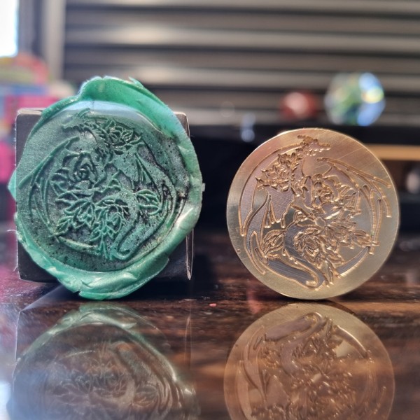 Wax Seal - dragon & rose