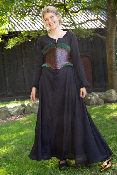 Margot Corset - Green &amp; Brown