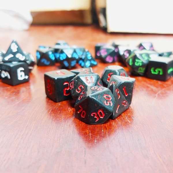 Black Acrylic Dice