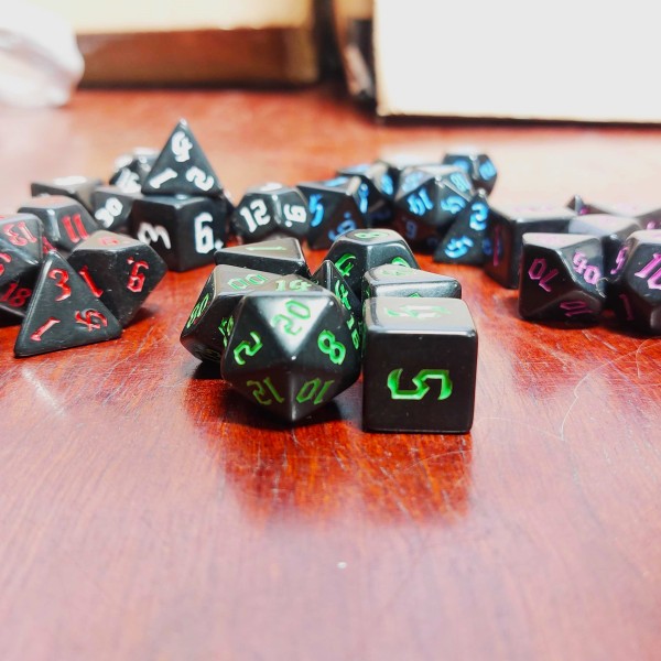 Black Acrylic Dice