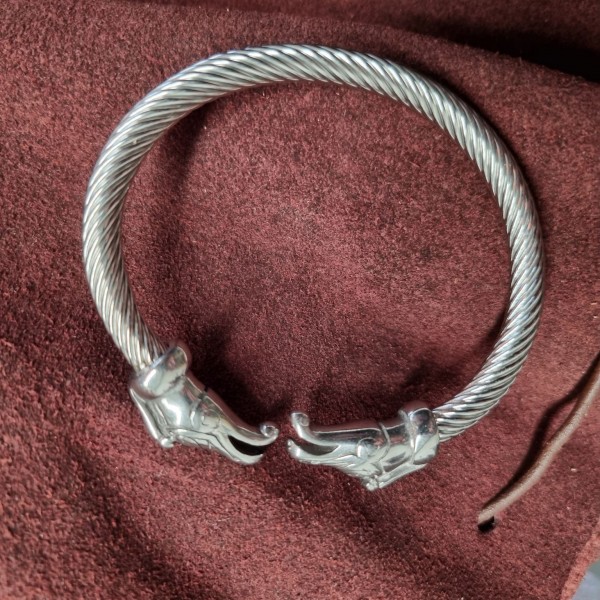 Torc Bracelet: Jormungandr Spring Steel