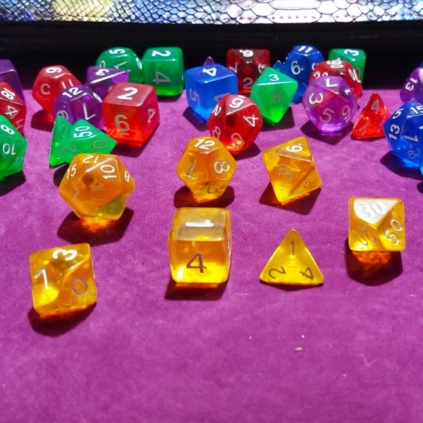 Transparent Acrylic Dice Sets