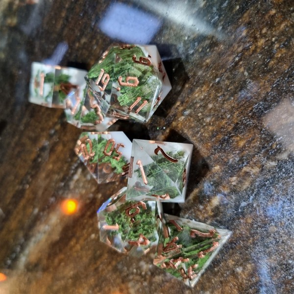 Snowy Mountain Filled Dice