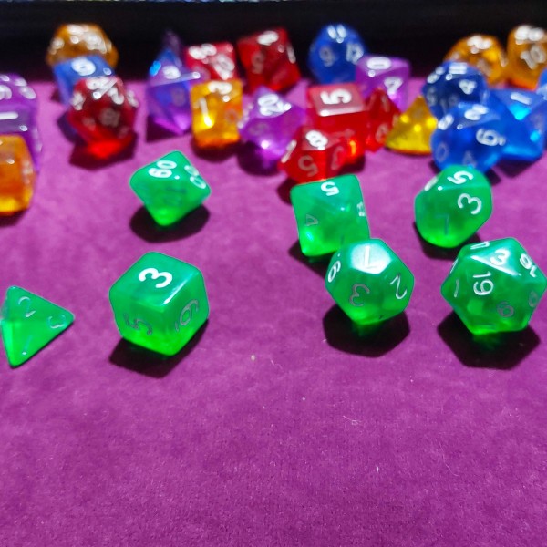 Transparent Acrylic Dice Sets