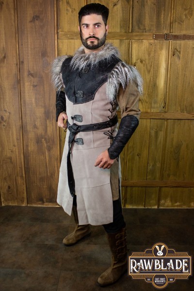 Owl Leather Jerkin Leather/Suede Grey
