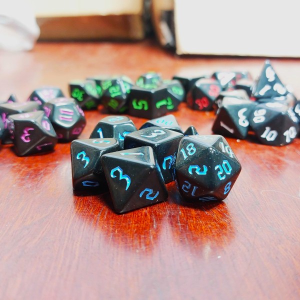 Black Acrylic Dice