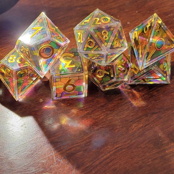 Stained Glass style Dice