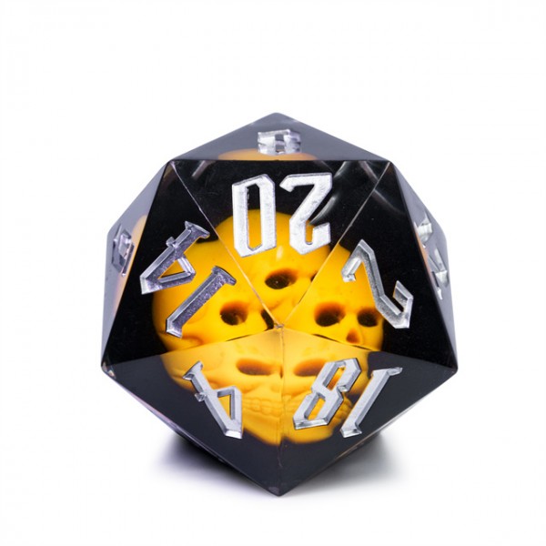 Glowing Skull 55mm Acrylic D20