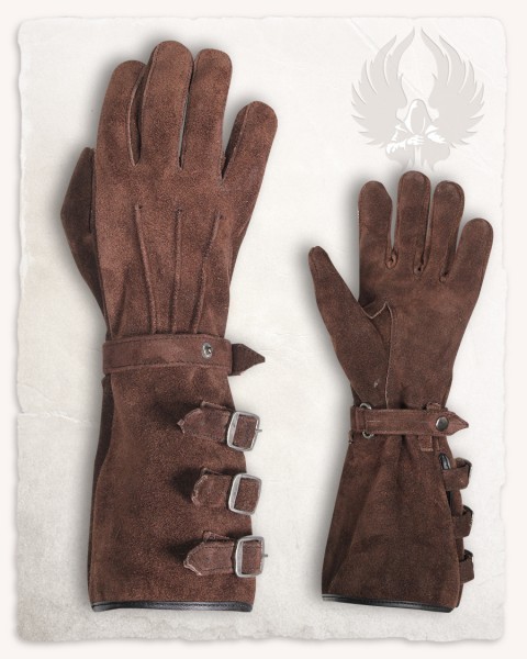 Kandor gloves suede leather brown S