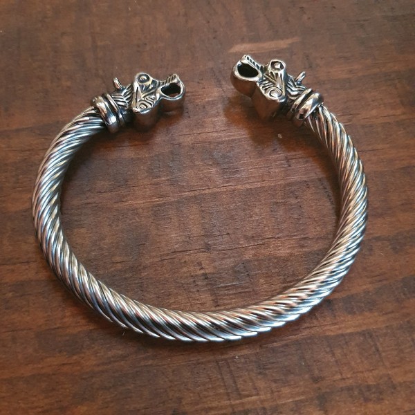 Torc Bracelet: Berserkers' Bears Spring Steel