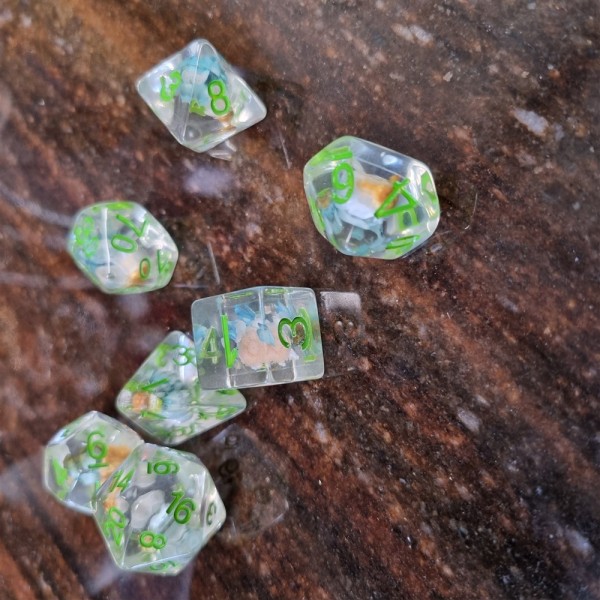Real Flower Filled Dice