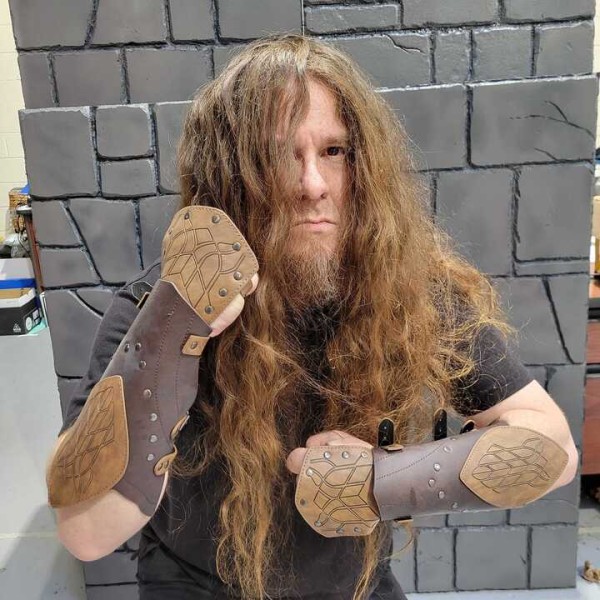 Pleather Dwarven Bracers